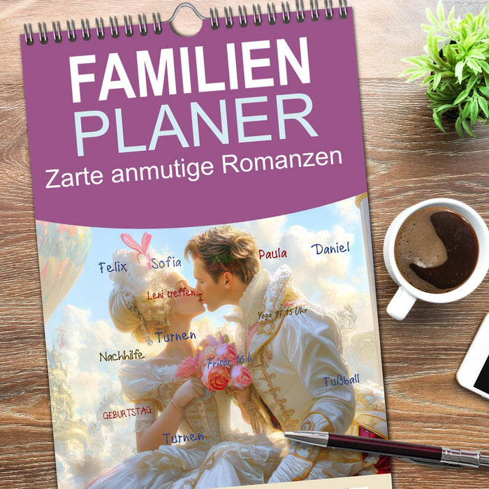 Zarte anmutige Romanzen (CALVENDO Familienplaner 2025)