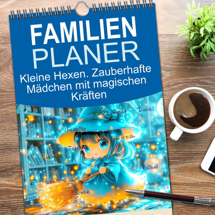 Kleine Hexen. Zauberhafte Mädchen mit magischen Kräften (CALVENDO Familienplaner 2025)