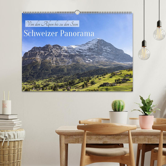 Schweizer Panorama - Von den Alpen bis zu den Seen (CALVENDO Wandkalender 2025)