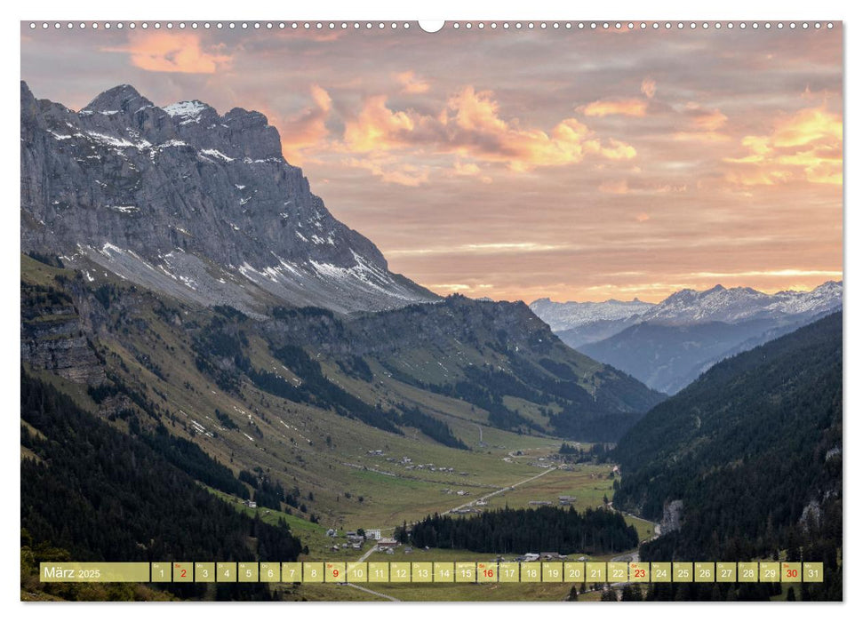 Schweizer Panorama - Von den Alpen bis zu den Seen (CALVENDO Wandkalender 2025)