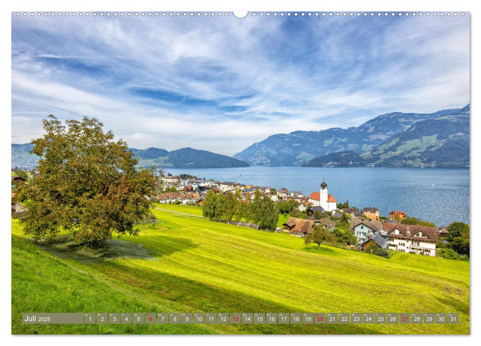 Schweizer Panorama - Von den Alpen bis zu den Seen (CALVENDO Premium Wandkalender 2025)