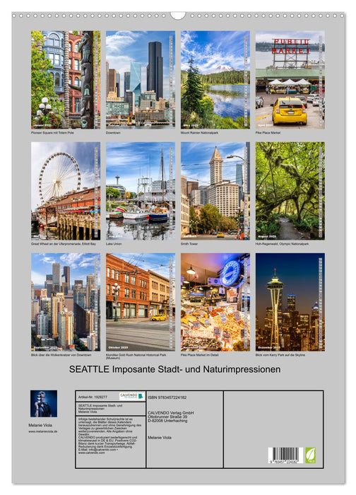 SEATTLE Imposante Stadt- und Naturimpressionen (CALVENDO Wandkalender 2025)