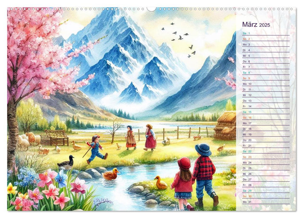 KINDERLAND (CALVENDO Wandkalender 2025)