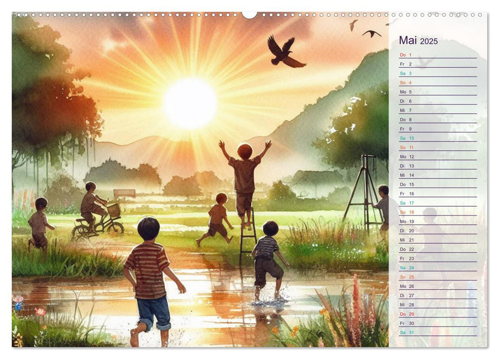 KINDERLAND (CALVENDO Wandkalender 2025)