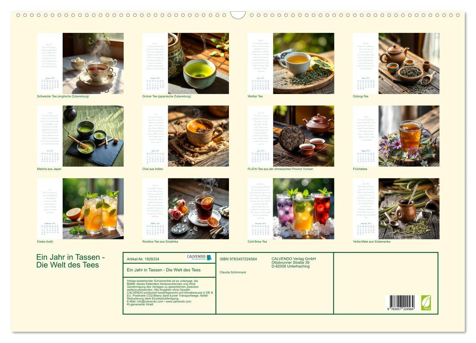 Ein Jahr in Tassen - Die Welt des Tees (CALVENDO Wandkalender 2025)