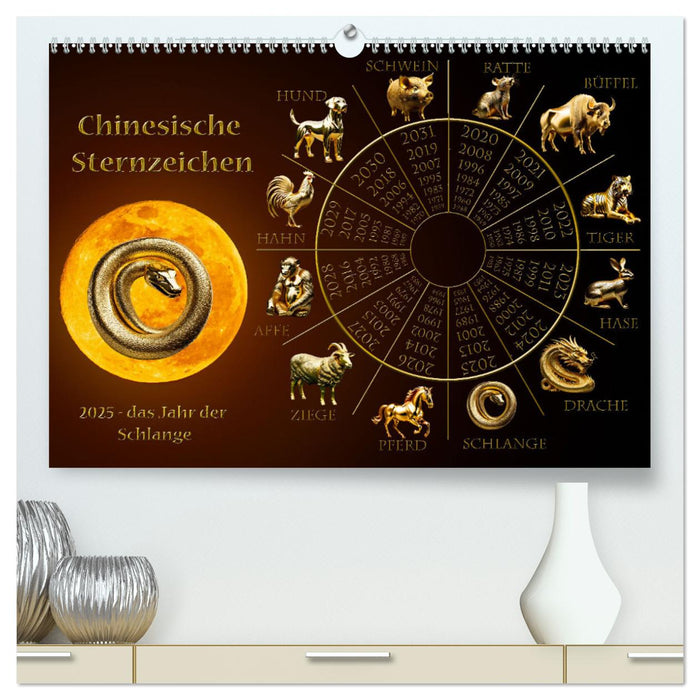 Chinesische Sternzeichen (CALVENDO Premium Wandkalender 2025)