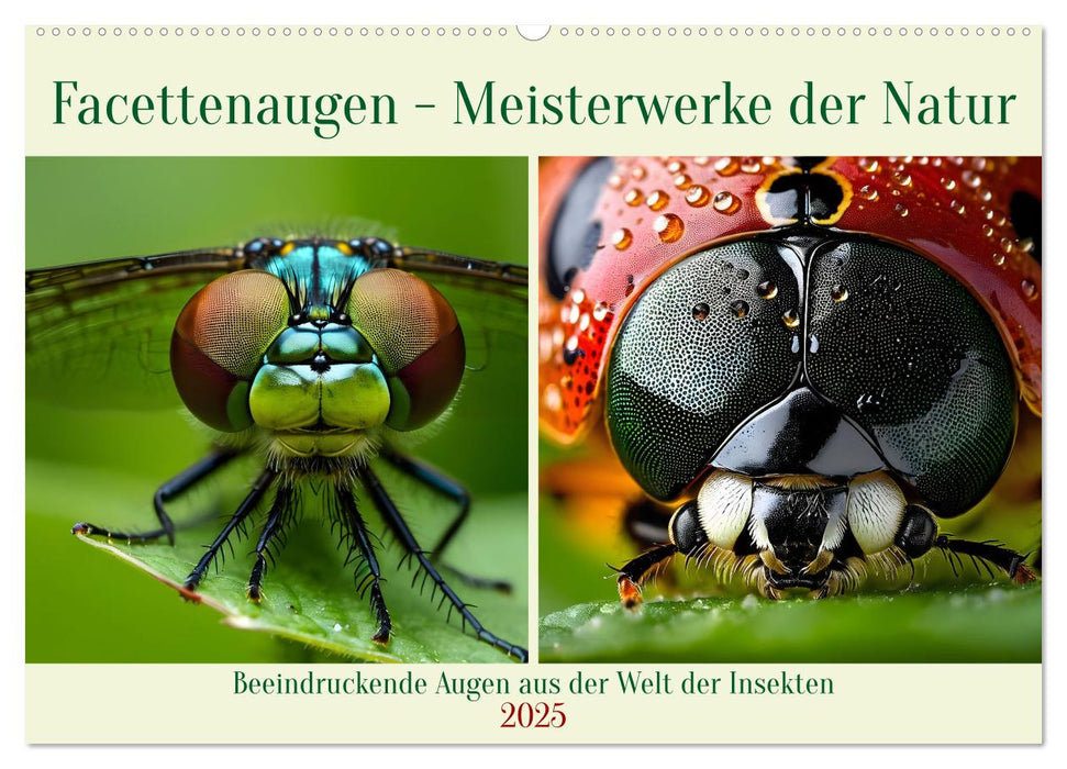 Facettenaugen - Meisterwerke der Natur (CALVENDO Wandkalender 2025)