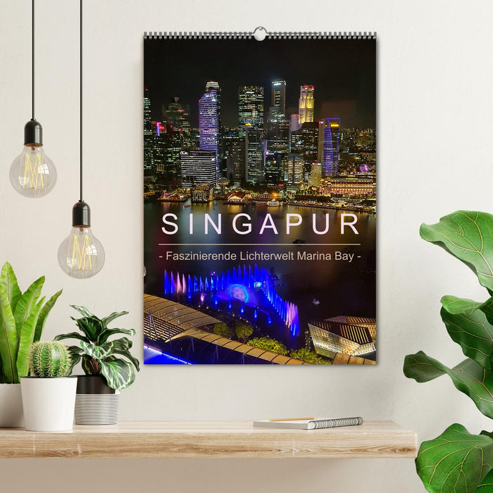 Singapur - Faszinierende Lichterwelt Marina Bay (CALVENDO Wandkalender 2025)