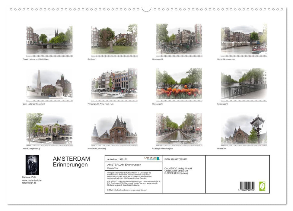 AMSTERDAM Erinnerungen (CALVENDO Wandkalender 2025)