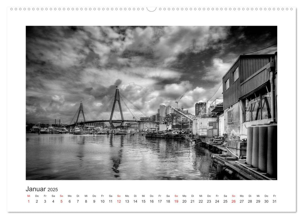 SYDNEY Monochrom (CALVENDO Premium Wandkalender 2025)