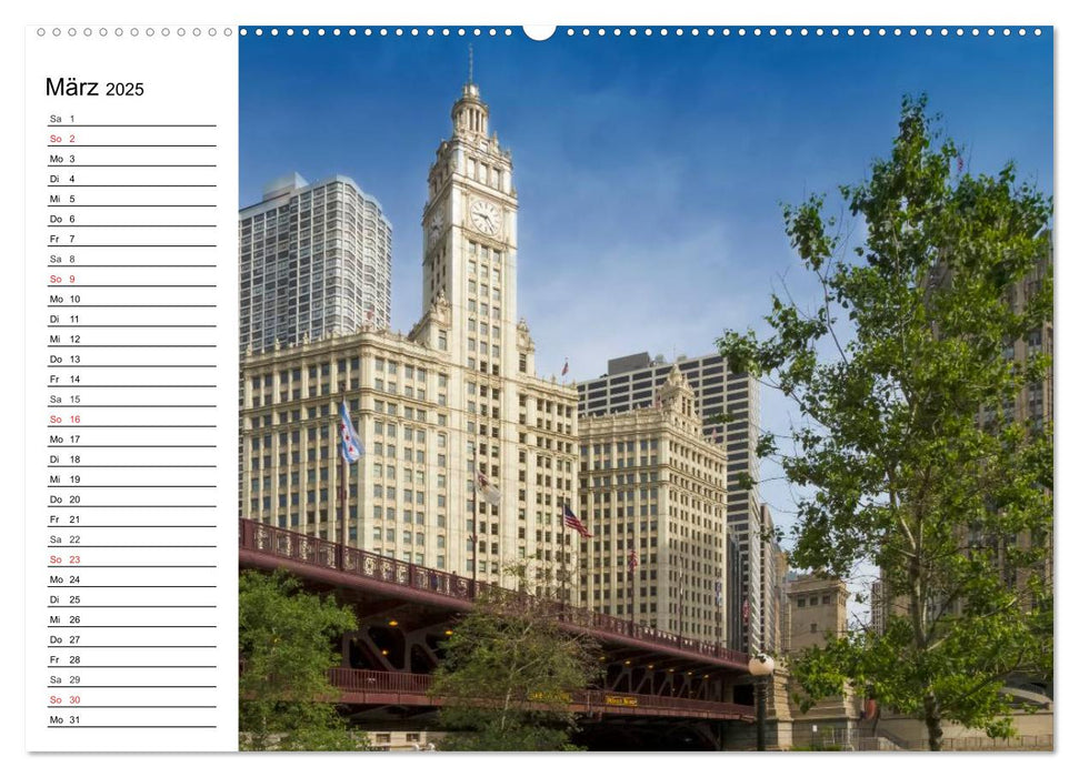 CHICAGO Stadtzentrum (CALVENDO Premium Wandkalender 2025)