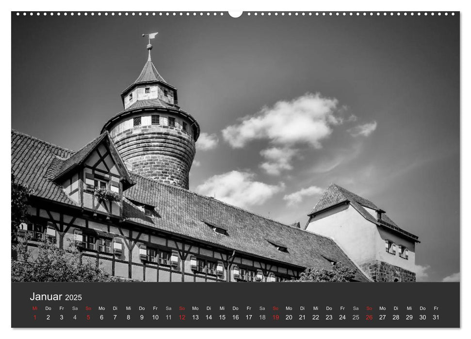 NÜRNBERG Monochrome Ansichten (CALVENDO Premium Wandkalender 2025)