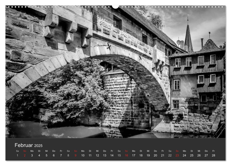 NÜRNBERG Monochrome Ansichten (CALVENDO Premium Wandkalender 2025)