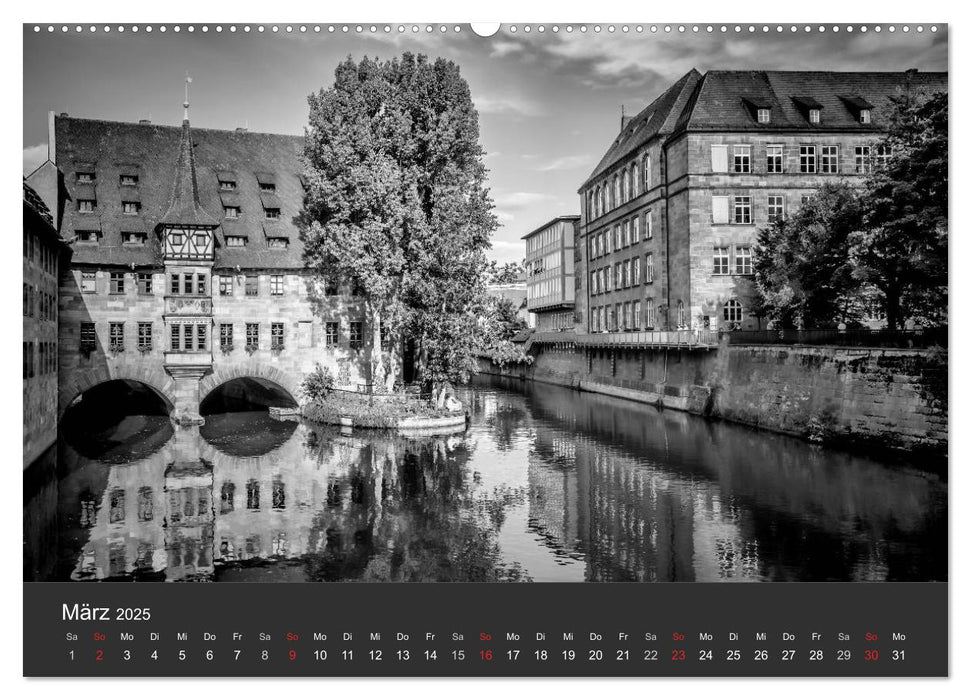 NÜRNBERG Monochrome Ansichten (CALVENDO Premium Wandkalender 2025)