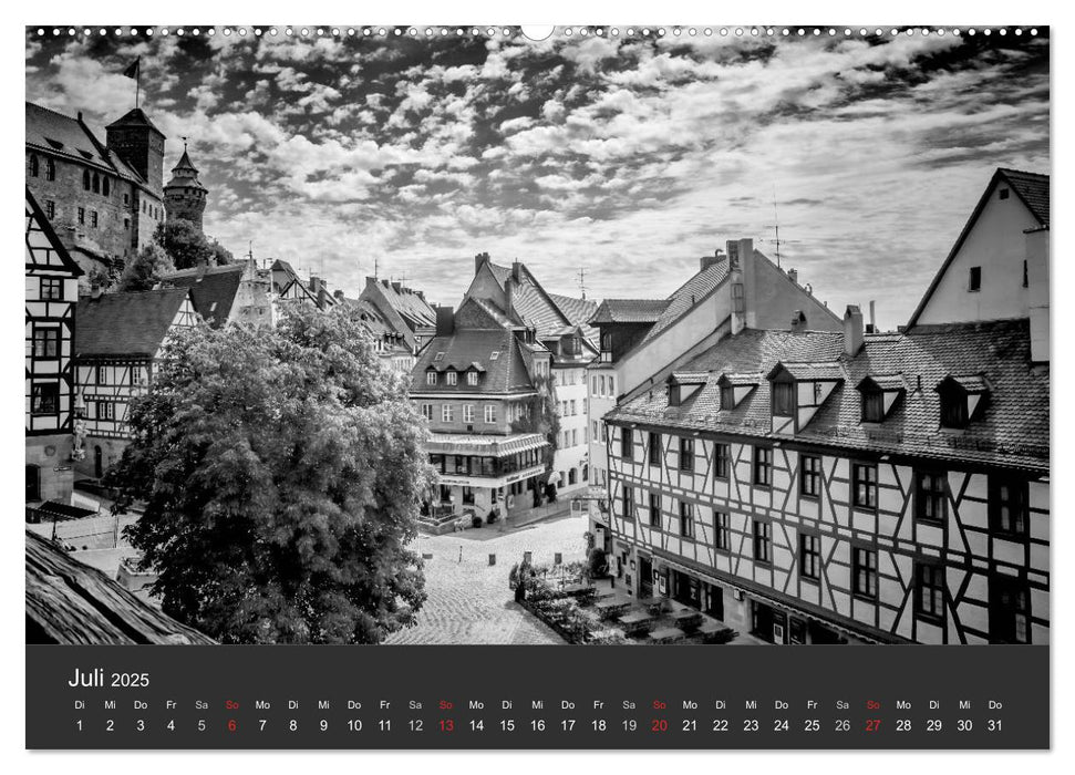 NÜRNBERG Monochrome Ansichten (CALVENDO Premium Wandkalender 2025)