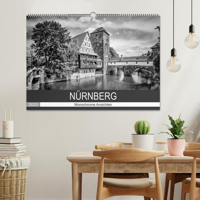 NÜRNBERG Monochrome Ansichten (CALVENDO Wandkalender 2025)