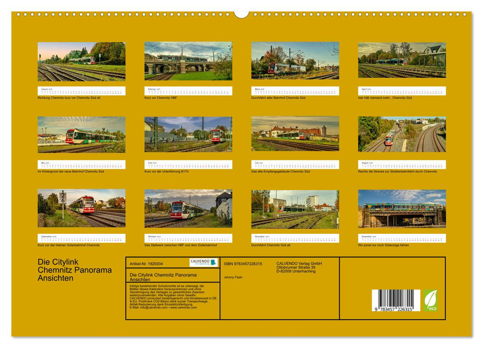 Die Citylink Chemnitz Panorama Ansichten (CALVENDO Premium Wandkalender 2025)