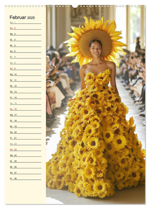 Blütenzauber. High Fashion auf dem Catwalk (CALVENDO Wandkalender 2025)