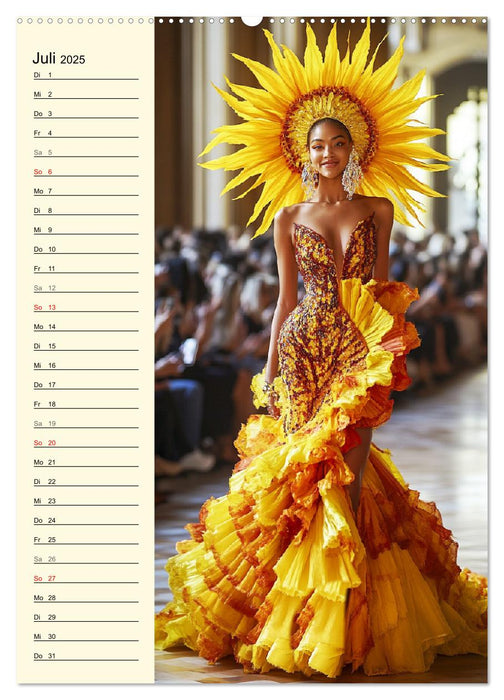 Blütenzauber. High Fashion auf dem Catwalk (CALVENDO Premium Wandkalender 2025)