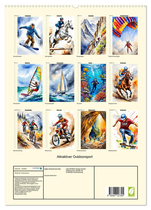 Attraktiver Outdoorsport (CALVENDO Premium Wandkalender 2025)