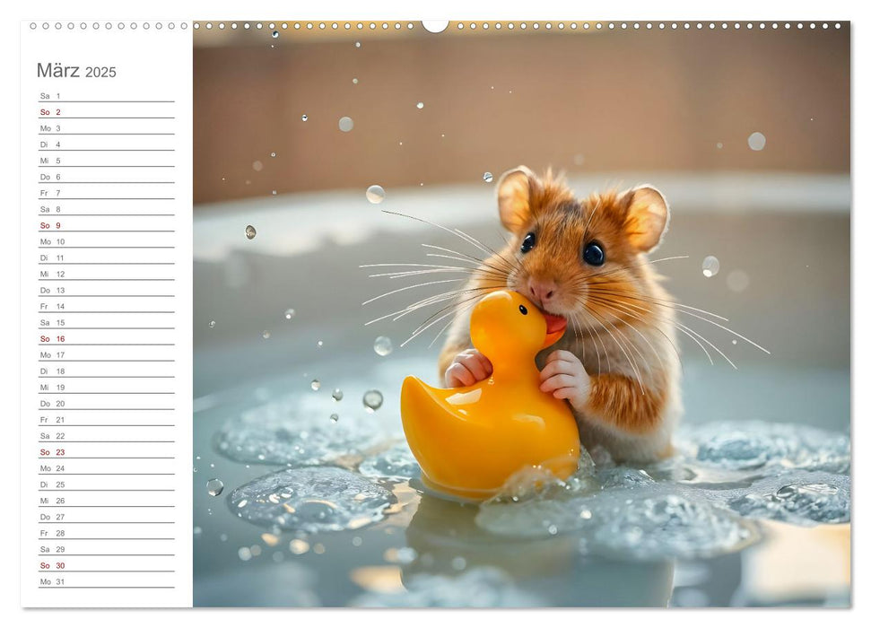 Spielzeit mit Schnuffel - Ein Hamster im Spielzeugparadies (CALVENDO Premium Wandkalender 2025)