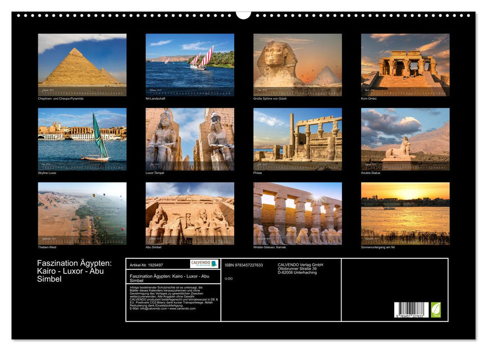 Faszination Ägypten: Kairo - Luxor - Abu Simbel (CALVENDO Wandkalender 2025)