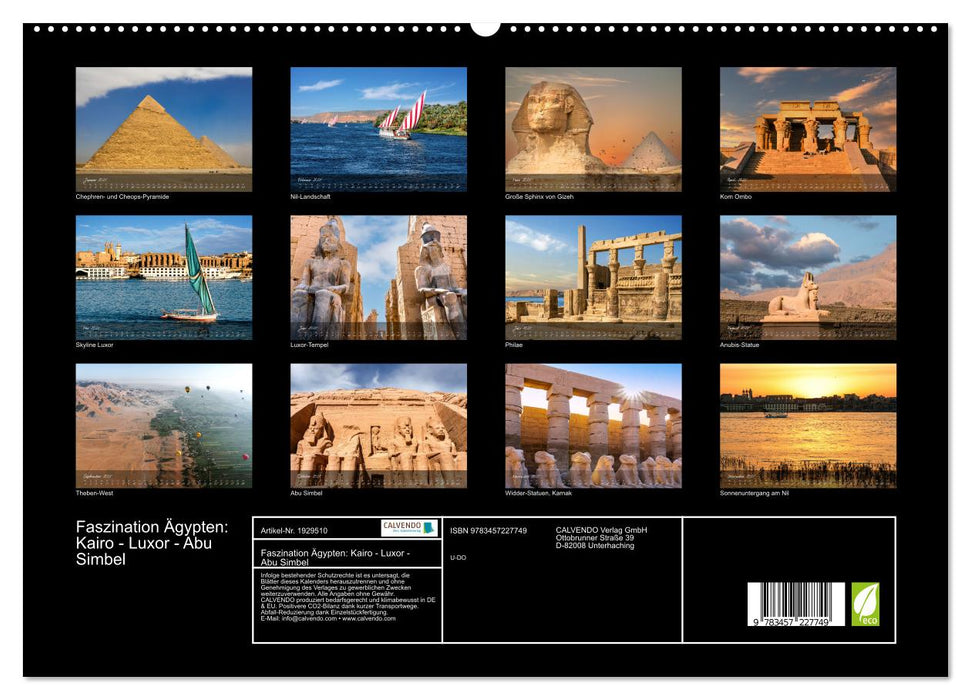 Faszination Ägypten: Kairo - Luxor - Abu Simbel (CALVENDO Premium Wandkalender 2025)