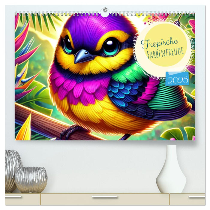 Tropische Farbenfreude (CALVENDO Premium Wandkalender 2025)