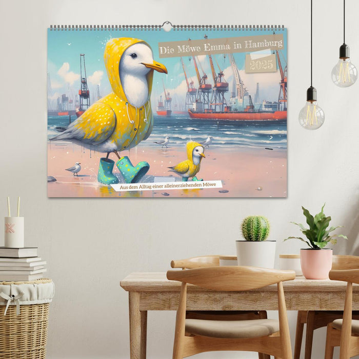 Die Möwe Emma in Hamburg (CALVENDO Wandkalender 2025)