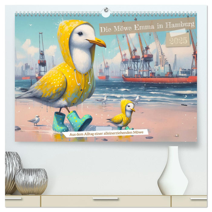 Die Möwe Emma in Hamburg (CALVENDO Premium Wandkalender 2025)