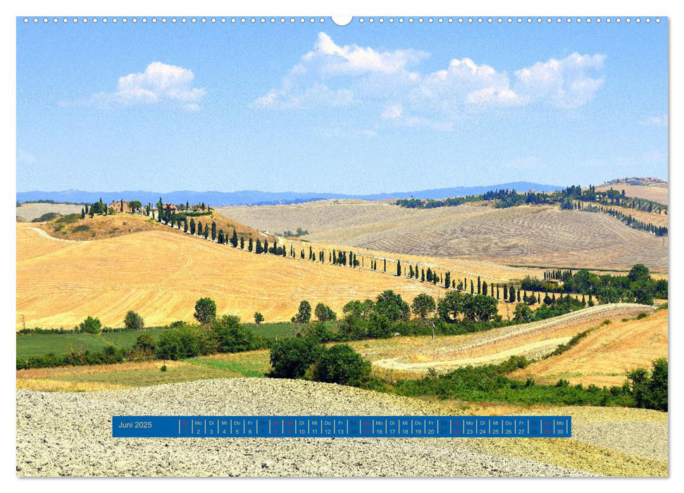 Crete Senesi - Highlights einer einzigartigen Region (CALVENDO Premium Wandkalender 2025)