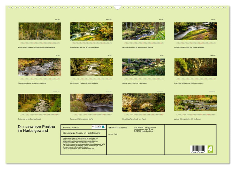 Die schwarze Pockau im Herbstgewand (CALVENDO Wandkalender 2025)