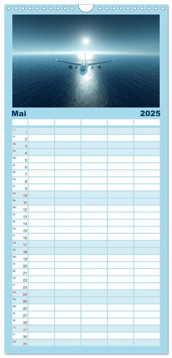 Flugzeugkalender - Die schönsten Passagiermaschinen (CALVENDO Familienplaner 2025)