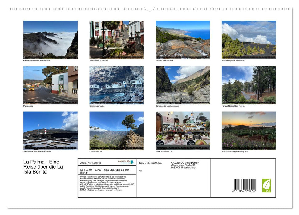 La Palma - Eine Reise über die La Isla Bonita (CALVENDO Premium Wandkalender 2025)