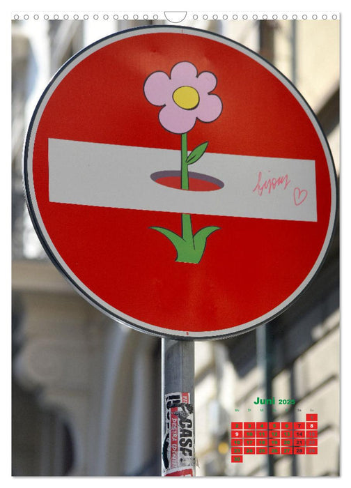 Clet Abraham gibt den Straßenschildern eine ganz neue Bedeutung (CALVENDO Wandkalender 2025)