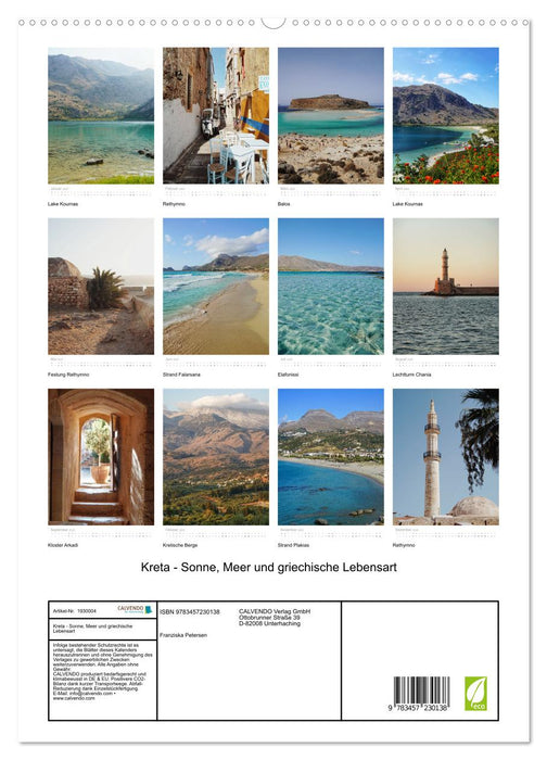 Kreta - Sonne, Meer und griechische Lebensart (CALVENDO Premium Wandkalender 2025)