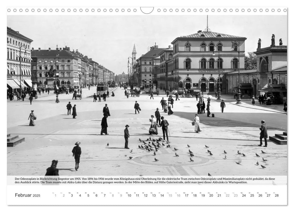 Historisches München - Mit der Tram durchs alte München (CALVENDO Wandkalender 2025)