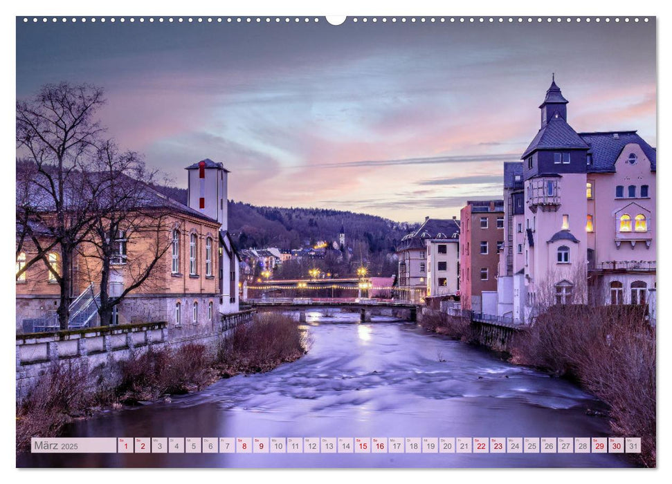 Aue - Bad Schlema Erzgebirge (CALVENDO Premium Wandkalender 2025)