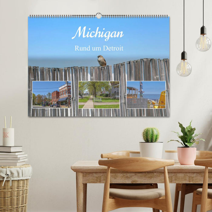 Michigan - Rund um Detroit (CALVENDO Wandkalender 2025)