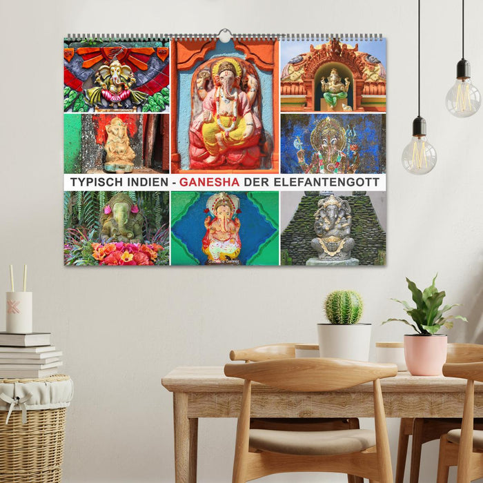 Typisch Indien - Ganesha der Elefantengott (CALVENDO Wandkalender 2025)