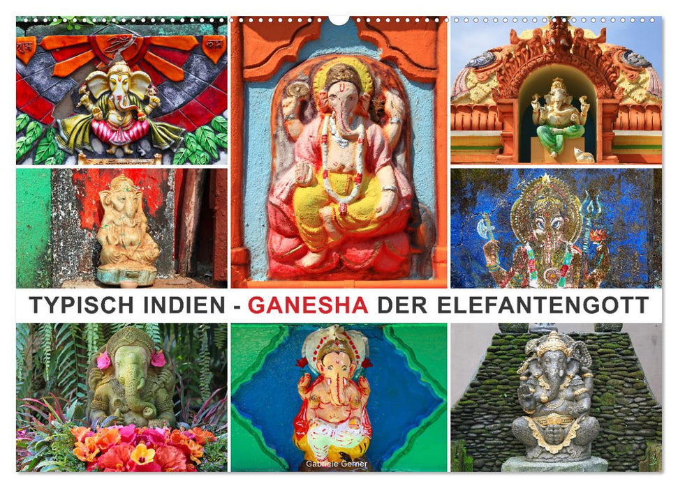 Typisch Indien - Ganesha der Elefantengott (CALVENDO Wandkalender 2025)