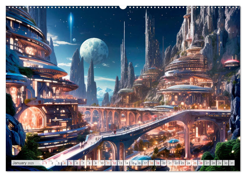 SCIENCE FICTION Life on distant planets (CALVENDO Premium-Calendar 2025)