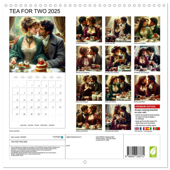 TEA FOR TWO 2025 (CALVENDO Monthly Calendar 2025)