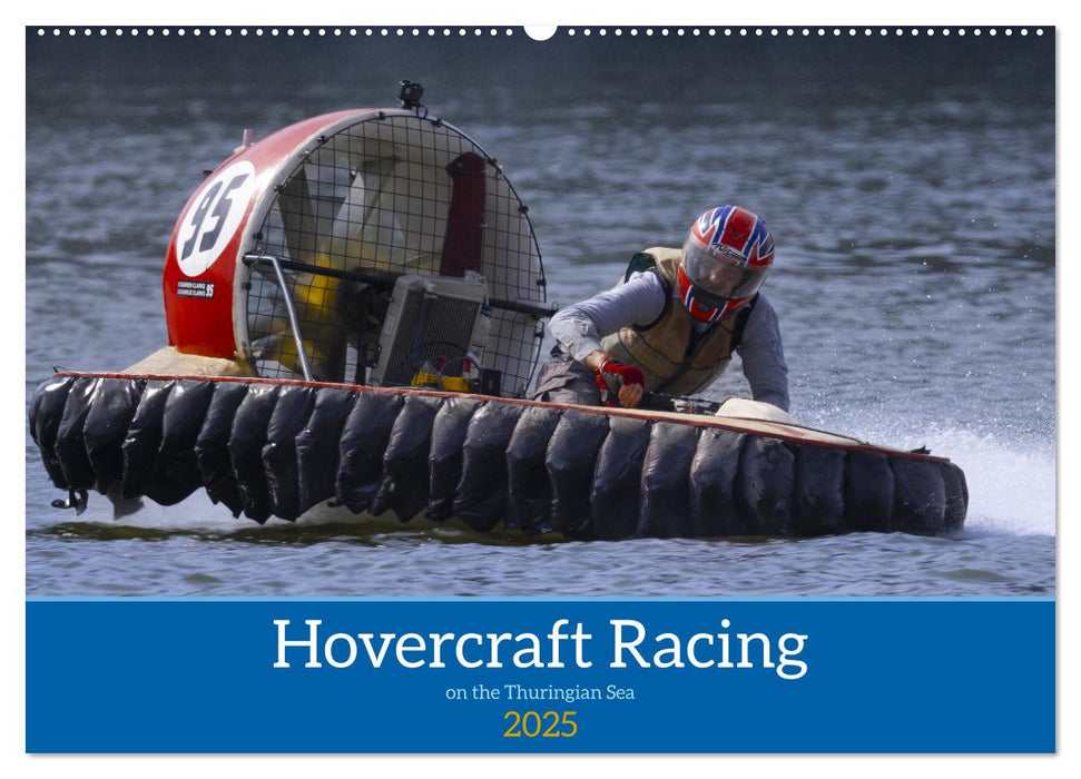 Hovercraft Racing on the Thuringian Sea (CALVENDO Monthly Calendar 2025)