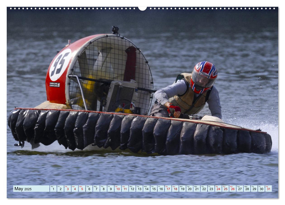 Hovercraft Racing on the Thuringian Sea (CALVENDO Monthly Calendar 2025)