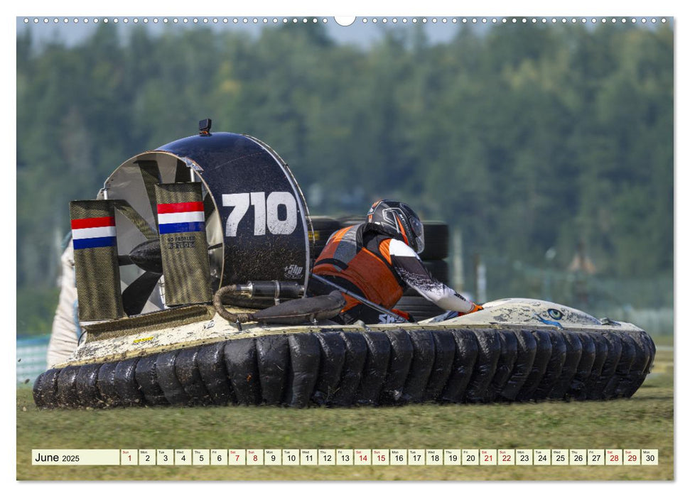 Hovercraft Racing on the Thuringian Sea (CALVENDO Monthly Calendar 2025)