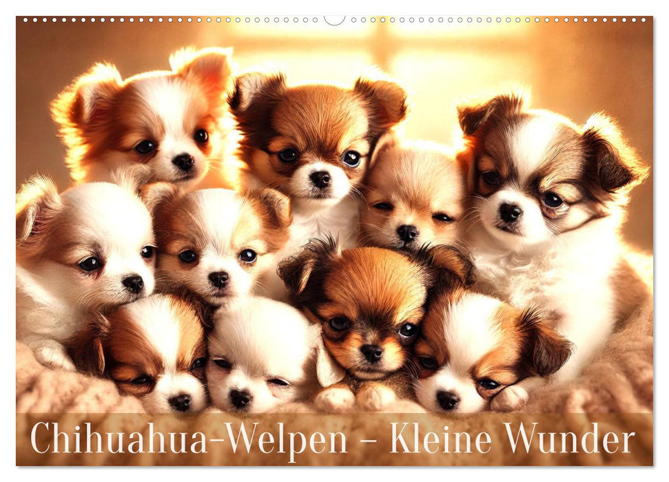 Chihuahua-Welpen – Kleine Wunder (CALVENDO Wandkalender 2025)