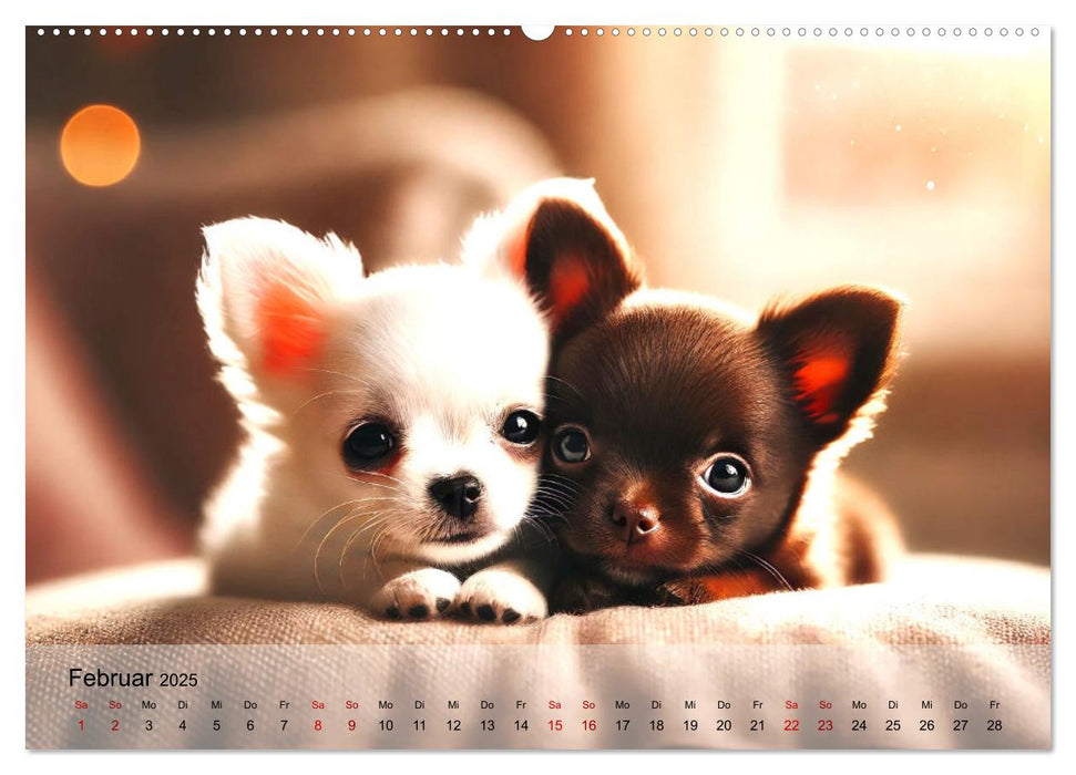 Chihuahua-Welpen – Kleine Wunder (CALVENDO Wandkalender 2025)