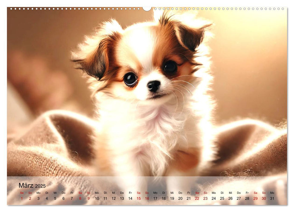 Chihuahua-Welpen – Kleine Wunder (CALVENDO Wandkalender 2025)