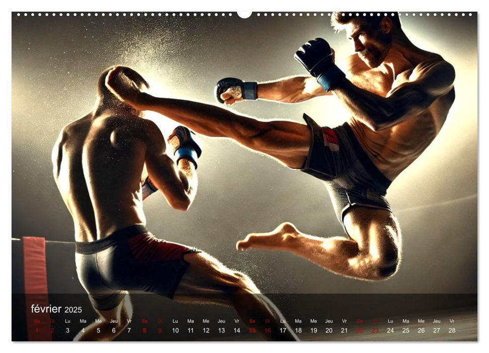 MMA - Mixed Martial Arts France (CALVENDO Calendrier mensuel 2025)